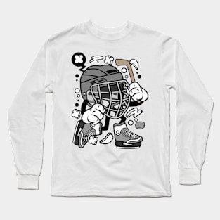 Hockey cartoon Long Sleeve T-Shirt